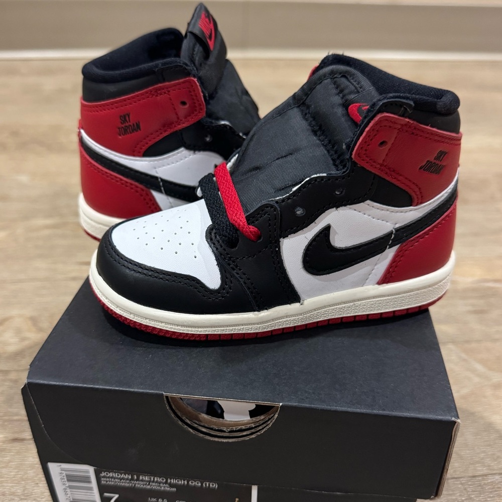 Nike Kids Air Jordan 1 High OG Toddler - Black / White / Red
